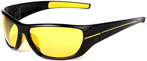 MOTELANYellow Lens Night Vision Polarized Driving Goggles - Professional Sports Fishing Hunting Glasses Reduce Glare