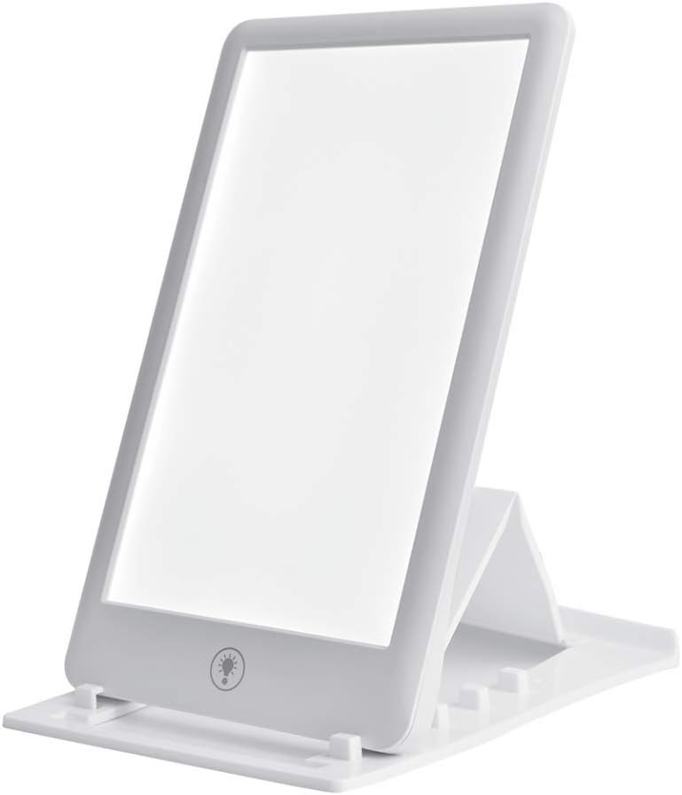 Light Therapy Energy Lamp Combat Winter Blue Happy Daylight Lamp with Touch Control Brightness Setting Adjustable Angle Cool White