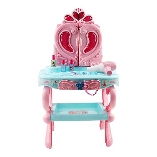 Vanity Set Girls Toy Makeup Accessories Play Set Beauty Salon Vanity Pretend Play Kids Vanity Table with Induction Function & Makeup Accessories - Thumbnail 5