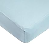 American Baby Company 100% Cotton Jersey Knit Fitted Crib Sheet for Standard Crib and Toddler Mattresses, Blue, for Boys and Girls