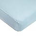 American Baby Company 100% Cotton Jersey Knit Fitted Crib Sheet for Standard Crib and Toddler Mattresses, Blue, for Boys and Girls primary