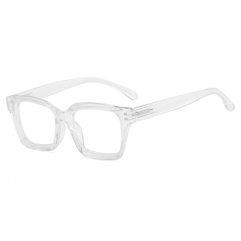 Suertree Reading Glasses,Computer Glasses Fashion Comfortable Glasses for Reading Multicolor Large Glasses Frames Spring Hinge Reader Aided Eyeglasses for Men Women BM542