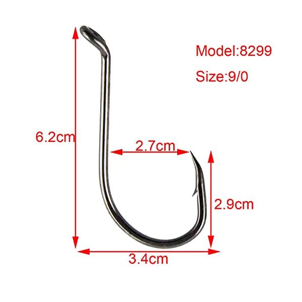 Luengo-100pc-8299-10-90-Octopus-Fishing-Hook-High-carbon-Steel-Black-fishhook-Saltwater-Bass Luengo-100pc-8299-10-90-Octopus-Fishing-Hook-High-carbon-Steel-Black-fishhook-Saltwater-Bass