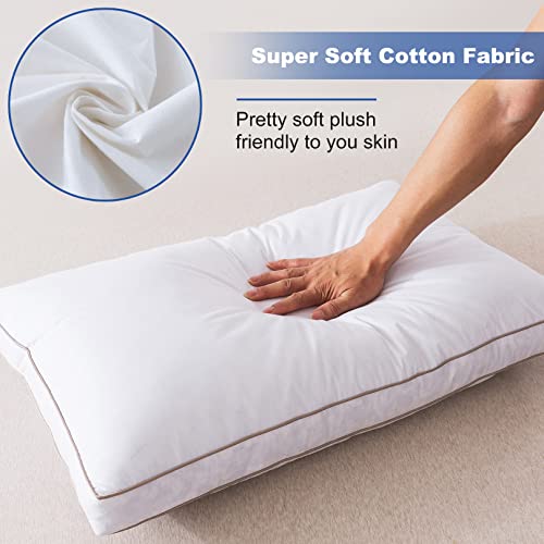 WhatsBedding Luxury Goose Down Pillows Standard Size Set of 2 100