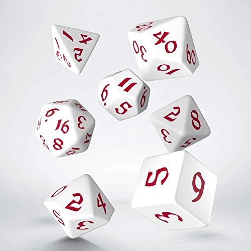 Q-Workshop CLR26 Classic Runic White/Red Dice Set (7), Not Appliable - Image 3
