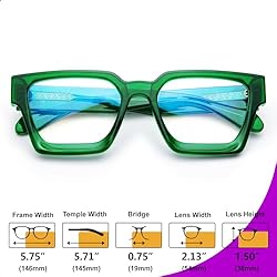 VISOONE Blue Light Blocking Glasses Rectangle Chic