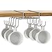 MyGift 10 Hook Under-The-Shelf Mug Rack, Metal Coffee Cup Storage Holder & Drying Rack, Silver