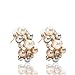 EVBEA Pearl Wedding Jewelry Set Affordable Gold Plated Faux Pearl Layered Statement Necklace and Earrings Set(S17)