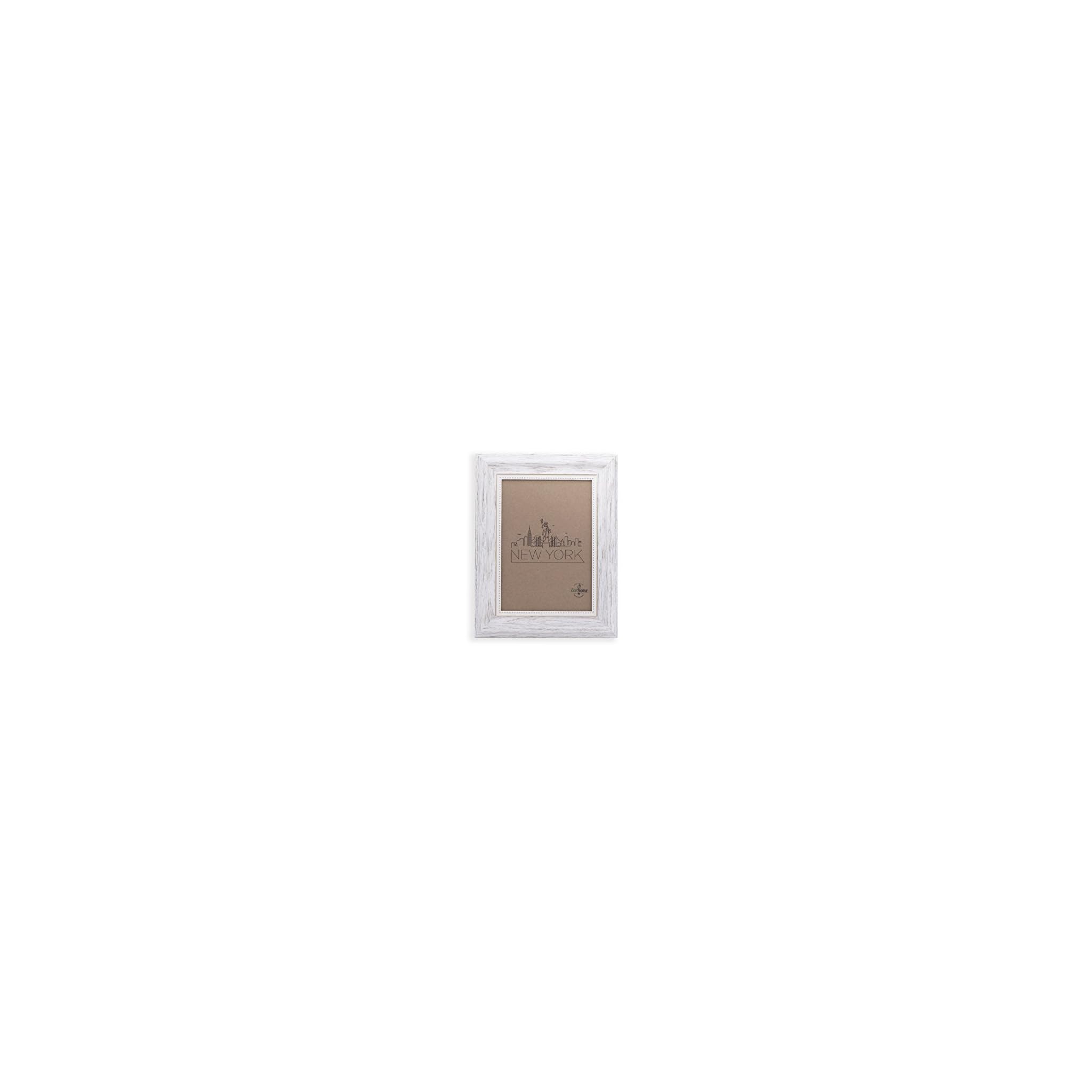 4x6 Picture Frame White/Gold Mount/Desktop Display, Frames by EcoHome