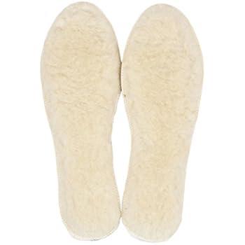 LAMBAA Sheep Wool Fleece Insoles White 9 Women/7 Men