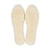 LAMBAA Sheep Wool Fleece Insoles White 6 Women/4 Men