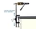 XFISHMAN Rotary Fly Tying Vise Vise Square Pedestal Base C Clamp Steel Hard Jaws kit