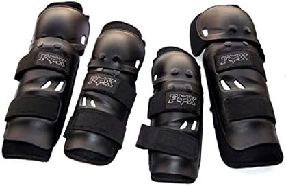 ARZ Knee Guard Protective Safety Gear Breathable Adjustable Shin Protector for Bike Motorcycle Cycling and Racing (Black)