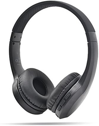 Lightweight Bluetooth Headphones, Stereo Wireless On-ear Headsets with built-in mic and remote, 12 hours working time for iOS/ Android/ Laptop/ Tablet/ Gaming Black Vamco