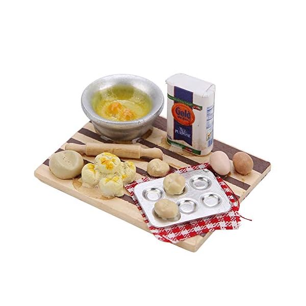 Zerodis Puppenhaus Essen Kochen Bord Spielzeug 1:12 Puppenhaus Zubehör Mini Spielhaus Spielzeug Miniatur Lebensmittel… – Bild 5