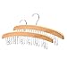 Ohuhu Belt Hanger Organizer for Closet 2 Pack 12 Hooks Max 36 Belts Tie Rack Wooden Belt Holder for Storage 360 Degree Rotating Space Saver Organizer for Men Women Belt Tie Scarf-Burlywood
