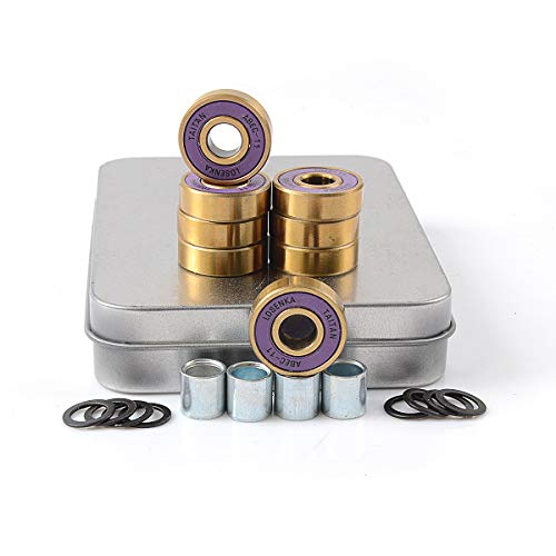 LOSENKA Professional Skateboard Bearings, Fancy Skateboard Bearings, Titanium Alloy Process Limit Skateboards,8-Pack - Thumbnail 2
