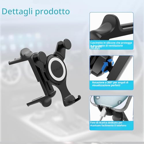 ICAILIN Car Phone Holder for 360°Rotation Car Phone Holder for Smart 453,Forfour Fortwo Accessories,Mercedes Benz A/B/C/E/S,Mini Cooper
