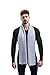 KUMONE Men Scarf Cashmere Winter Knit Wool Scarves with Gift Bag, Gray