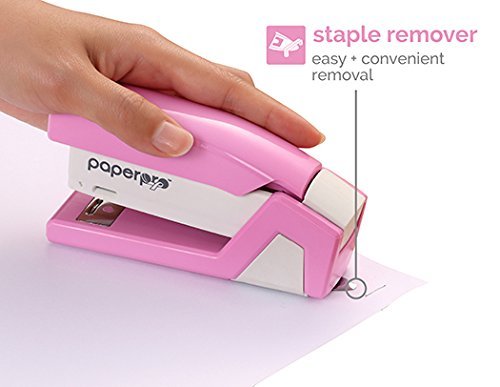 PaperPro 1588 - Pink Ribbon Compact Stapler, 15-Sheet Capacity, Pink/White