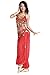 ZLTdream Lady's Belly Dance Chiffon Banadge Top and Lantern Coins Pants
