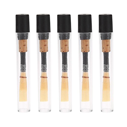 Caredy Oboe Reed, 5pcs Oboe Instrument Oboe Accessories Oboe Reed Kit Oboe Reed Wind Instrument Replacement Parts with Transparent Tube Sleeve(5Pcs)