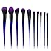 Stellaire Chern Makeup Brush Set, 10 Pcs Premium Synthetic Cosmetic Brushes, Foundation Blending Blush Powder Eye Shadow Make Up Brushes Kit - Purple & Black