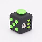 Bekhic Pro Fidget Cube Toy Finger Anti-Anxiety and Depressioin for Children and Adults (Black&Green)