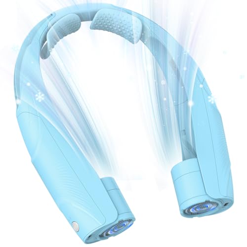 Nackenventilator, 6 Geschwindigkeiten Tragbarer Hals Ventilator, 6000 mAh (6-20 Std. ) Ventilator USB Aufladbar, Freihändige Halsventilatoren mit 360°