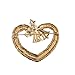 LUX ACCESSORIES Holiday Christmas Xmas Wreath Church Bells Holly Brooch Pin