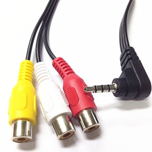 HENGSHENG 3.5mm male Plug to 3RCA Female adapter cable Video adapter, 3.5mm Male Plug to 3 RCA Female (Red-Yellow-White) Connectors For AV ,Audio , video, LCD