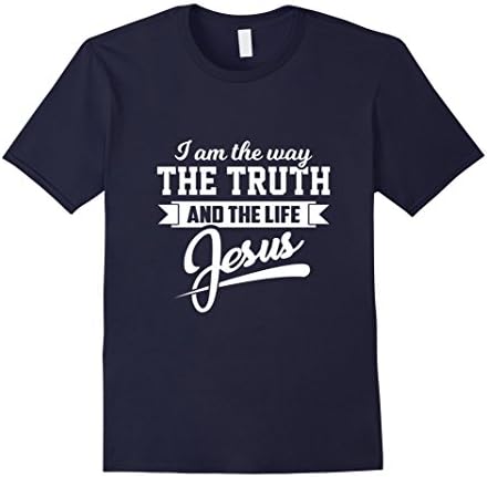 Mens Official "The Way The Truth And The Life" T-Shirt XL Navy