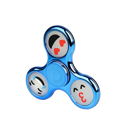 Sunfei LuminousTriangle Single Finger Decompression Gyro Hand Spinner Fingertip Gyro (Blue)
