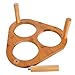Miss Meow Raised Cat Bowls with Stand Feeder, Elevated Bamboo Stand with 3 Stainless Still Bowls and Removable Feet. (Stainless Still Bowls)