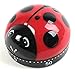 Kikkerland Ladybug Kitchen Timer, Red (KT21-A), 5.7 x 5.7 x 4.4 cm