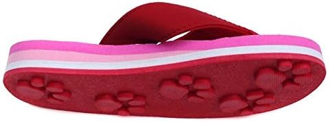 Animal Traks Flip Flops Slippers- Tiger Cat Print Sandals For Girls and Boys, Fun For Kids (4 – 8).