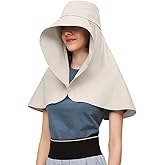 Women Hiking Fishing Sun Hat Wide Brim Cap with Large Neck Flap UPF 50+ Sun Protection Hat SLH3M079