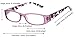 SOOLALA 3-Pairs Womens Designer Spring Hinge Rhinestone Lightweight Reading Glasses, +2.25