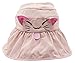 Bienvenu Kids Girls Wide Brim Visor Sun Hat - UV Protection Foldable Beach Cap, Pink