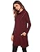 Misakia Women's Turtleneck Long Sleeve Solid Casual Loose Swing Dress with Pockets