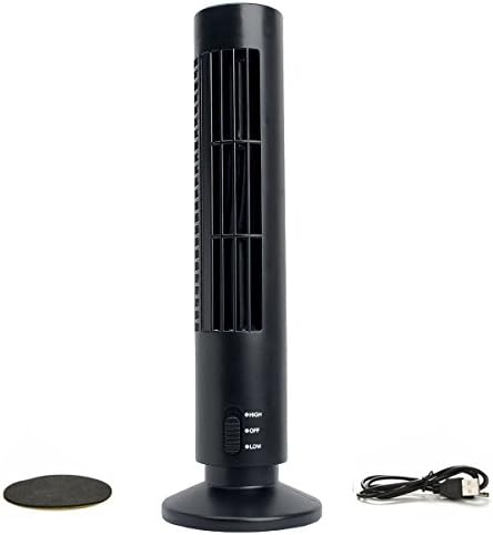 Portable USB Vertical Bladeless Fan, Mini Air Condition Fan Desk Cooling Tower Fan for Home/Office