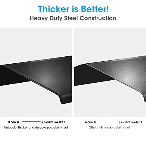 image for UNICOOK Porcelain Grill Heat Plate 4 Pack, Grill Replacement Parts, 14