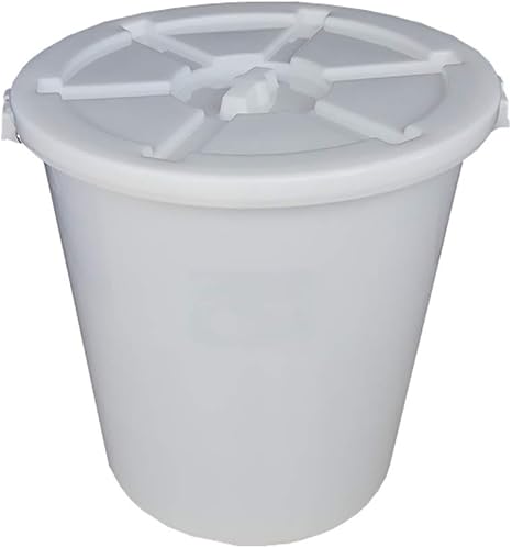 Amazon Co Jp ふたが付いている白いプラスチックバケツ 水貯蔵容器 肥厚した工業用バレル 丸いバケツホテルの台所ワイン樽のゴミ箱 Size 100l ホーム キッチン