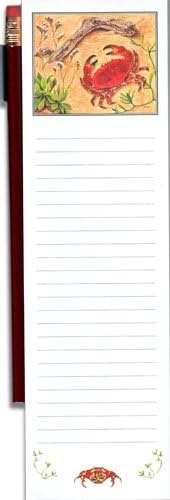 Red Crab Magnetic Pencil Pad