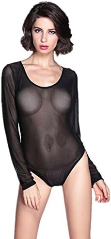 Aoqueen Fashion Womens Sexy Erotic Chemise Lingerie Bodystockings Babydoll Bodysuits Black Small