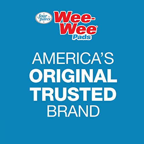 Four Paws Wee-Wee Superior Performance Unscented Pee Pads for Dogs & Puppies, Quilted Leak-Proof Dog Housebreaking Potty Training Floor Protection, 22" x 23", 200 Count
