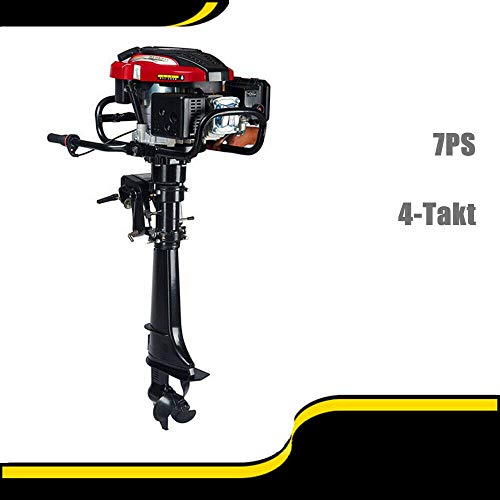 4-Takt 7PS Außenbordmotor, 50cm Welle Schlauchboot Fischerboot Motor 196CC Angelboot Luftkühlsystem 50cm Welle… – Bild 3