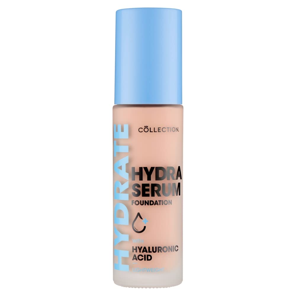 Collection Cosmetics Hydra Serum Foundation, Breathable Formula for Glowy Skin, 30ml, Fair