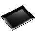 DECORAT PLASTIC PLATES/DINNER PLATES | 11.75 Inch Black Party Plates - 20 Pack | Rectangle Disposable Plates | Elegant & Fancy Heavy Duty Party Supplies Plates for all Holidays & Occasions