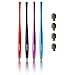 Honsky Capacitive Stylus Pen, 4 Packs Slim Waist Universal Metal Sensitive Cell Phone Tablet Styli for Apple iPhone iPad Samsung LG Touch Screen/with Replacement Mesh Tips/Red, Blue, Black, Purple